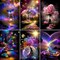 6 Pack Diamond Art Kits for Adults, Butterfly Flower Landscape 5D Diamond Painting for Adult Beginners, DIY Full Drill Round Gem Painting Dot Art Sets, Home Wall Decor 9.8x13.8 Inch